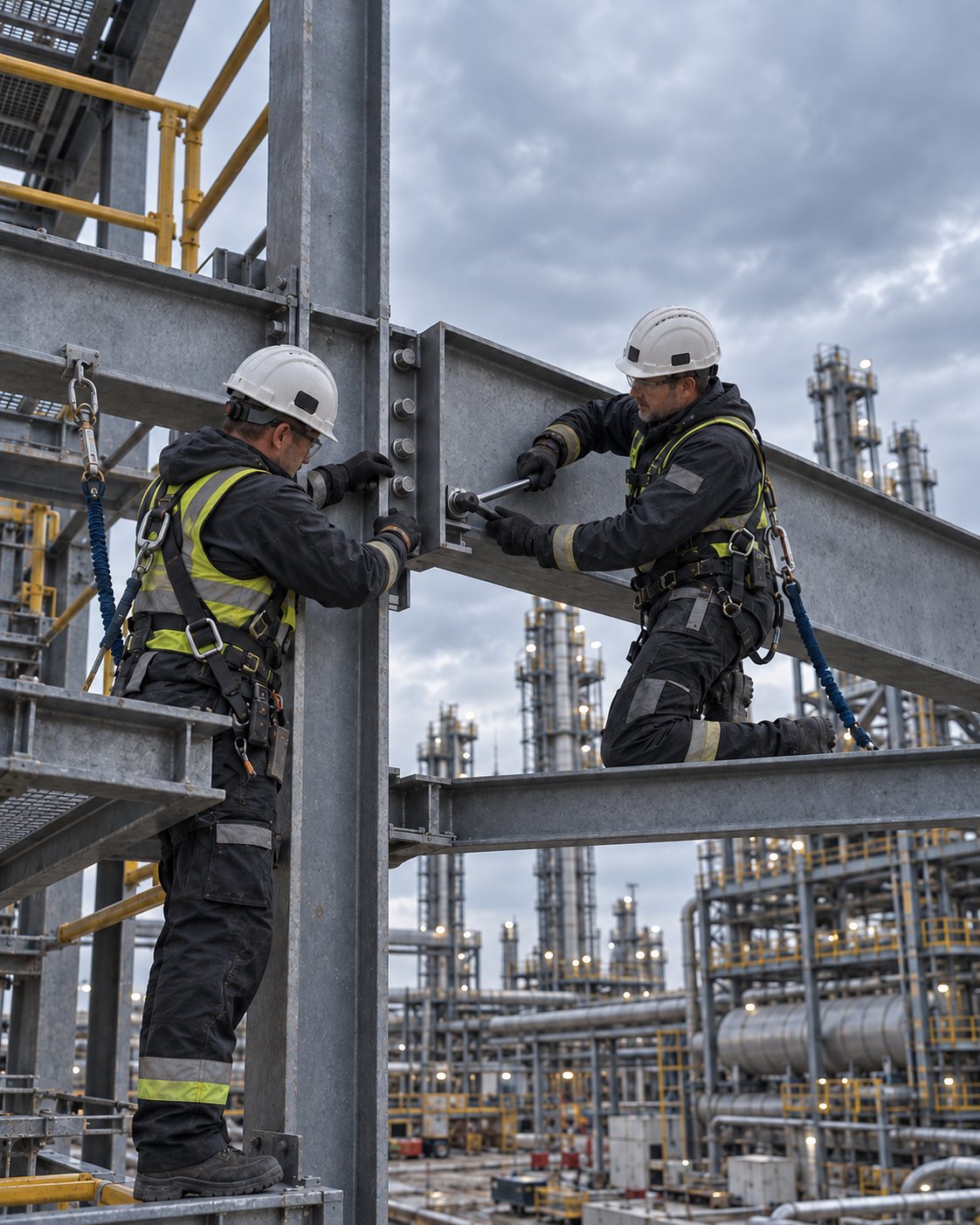Steel structures and pipe rack installation